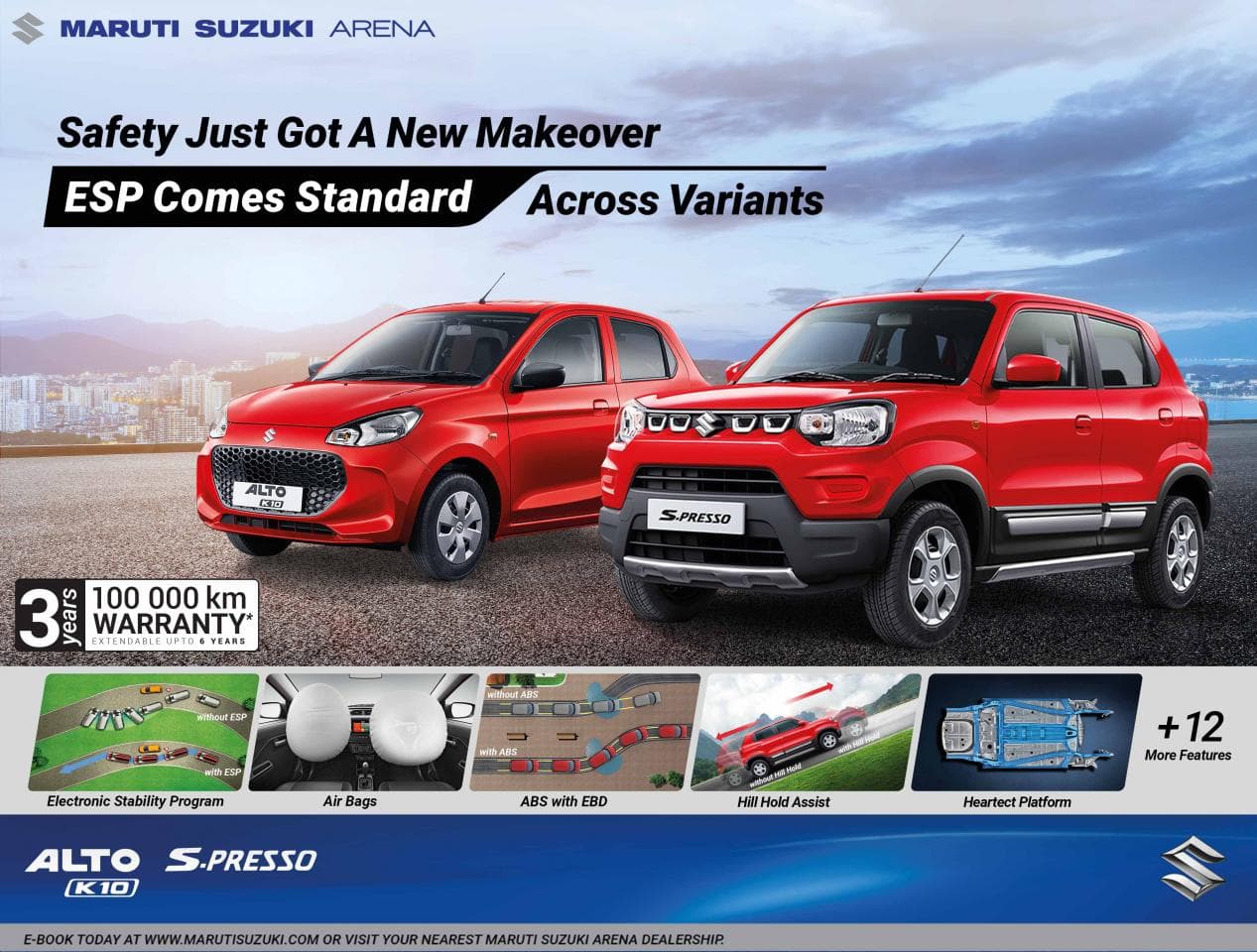 Motomall Maruti Alto K10 and S-Presso: Now Equipped with ESP as Standard